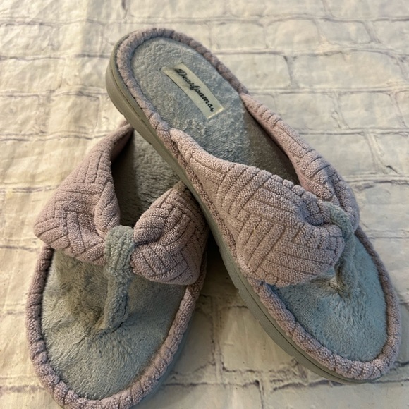 DEARFOAMS TERRYCLOTH CUSHION THONG STYLE LAVENDER SLIPPERS WOMEN’S SIZE M(7-8) - Picture 8 of 8